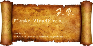 Flesko Virgínia névjegykártya